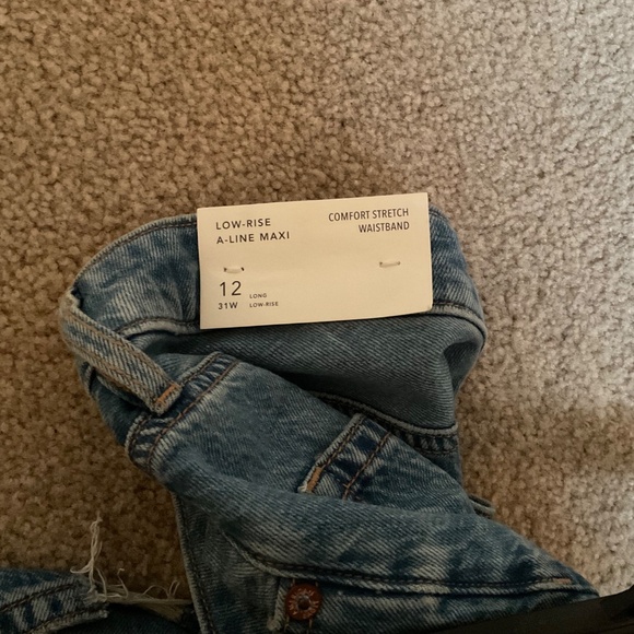 American Eagle long A line Denim skirt - Picture 7 of 10